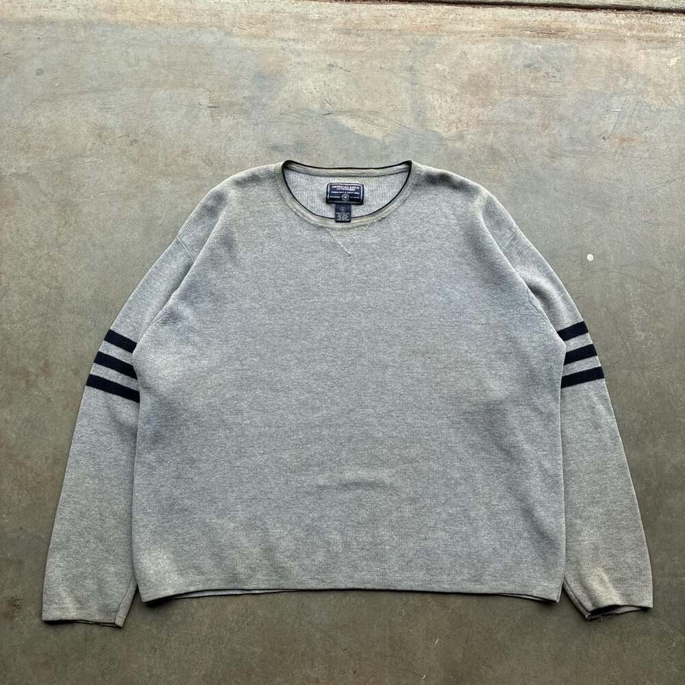 Vintage 1990s American Eagle Striped Thermal Sweater XL